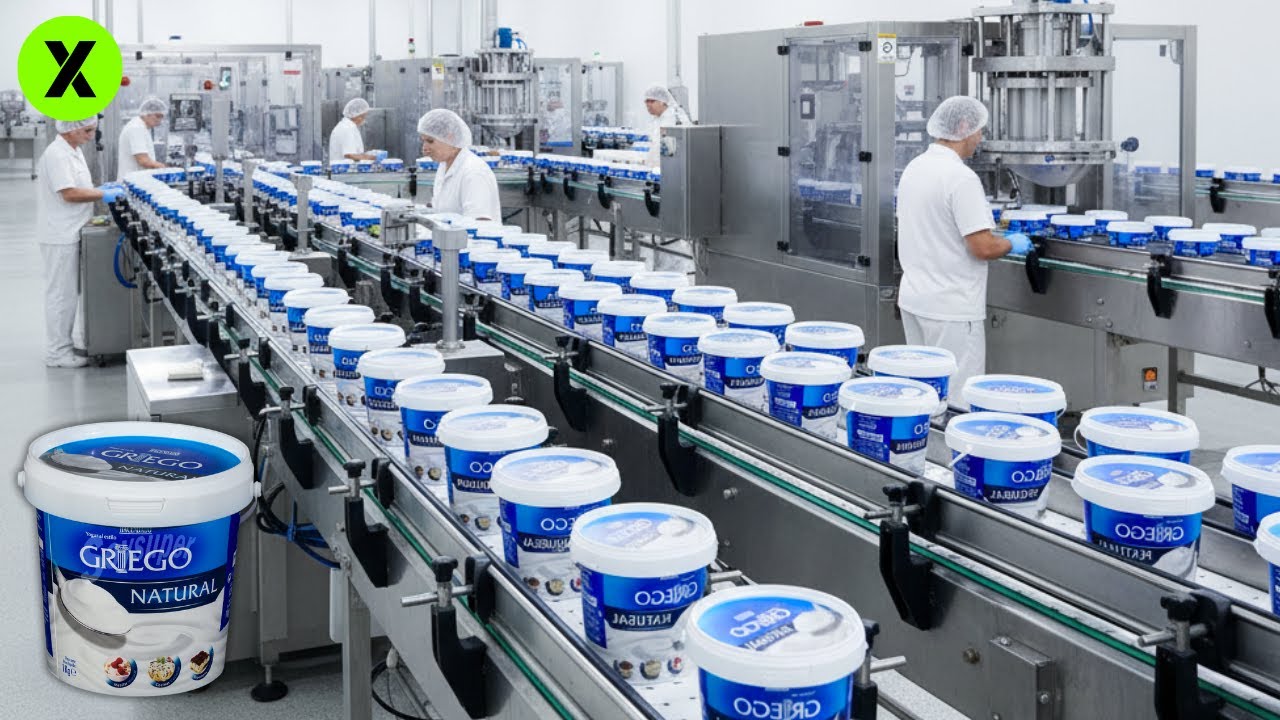 CÓMO se FABRICA el YOGUR GRIEGO | ASÍ se HACE en las MEGA FÁBRICAS