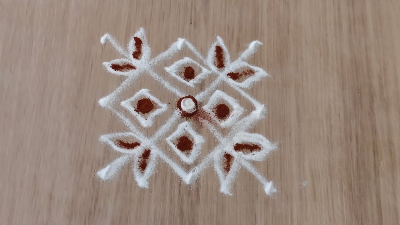 Simple Rangoli ⚛️#trendingvideo # simple rangoli #kolamrangoli 