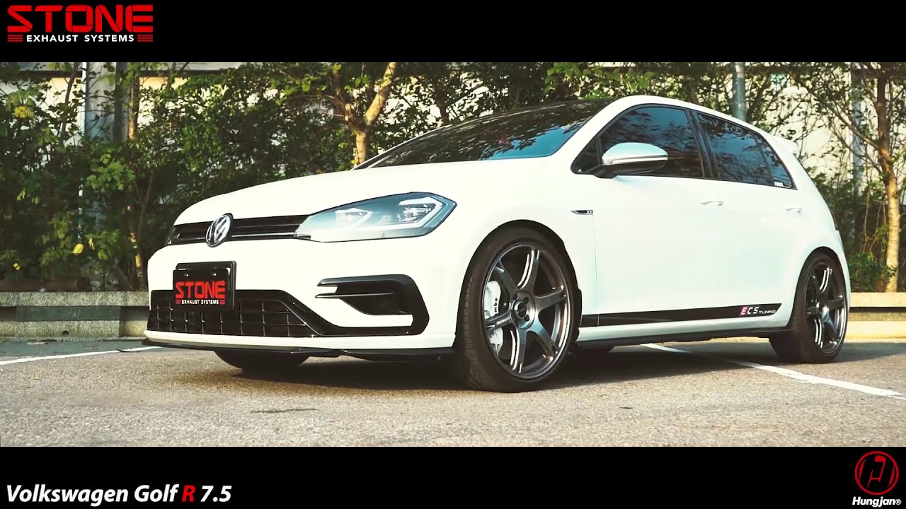 Volkswagen MK7.5 Golf R with Stone Exhaust EddyCatalytic DP+Valvetronic Cat-back System Sound