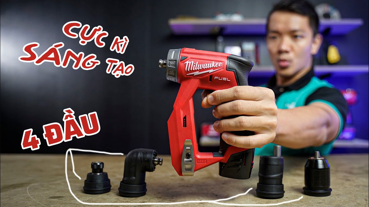 Khoan Pin 4 Đầu Cực Sáng Tạo Của Milwaukee - M12 FDDXKIT | Xử Lí Các Góc Khó Mà Khoan Thường Bó Tay
