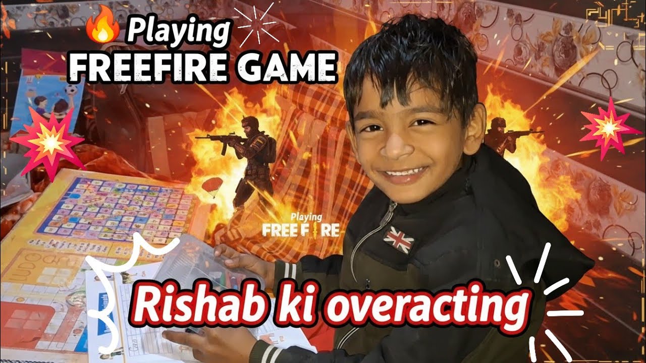 Rishab Ki Overacting 😂 | Playing freefire game | Plastic Box Mein Free Fire Game