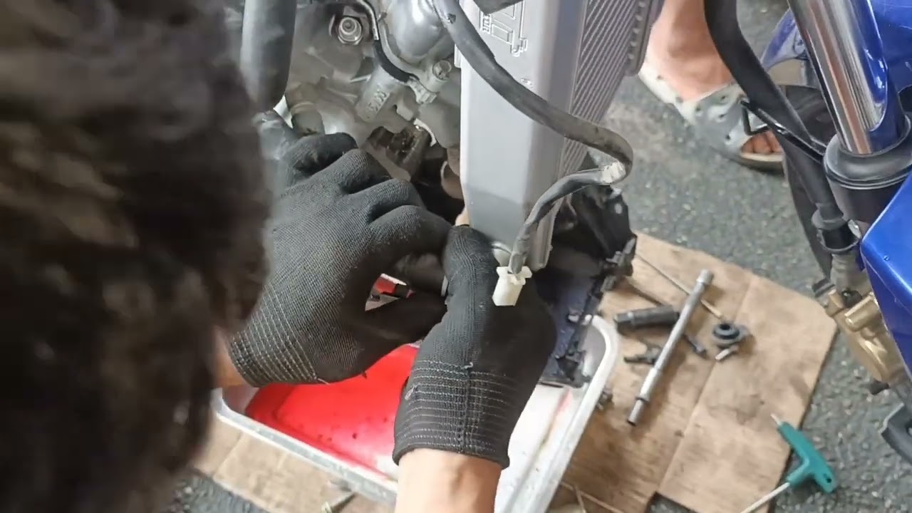 Yamaha Sniper 155 Stock radiator fan stock hose plug and play sa ating RDT BIG radiator. part 1