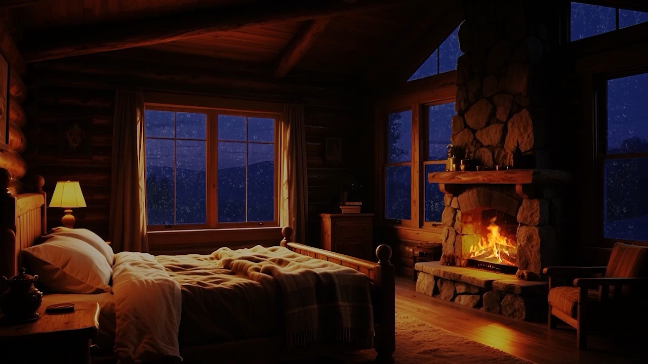 Rain & Fire Sounds for Sleep 🌧🔥 | Deep Relaxation