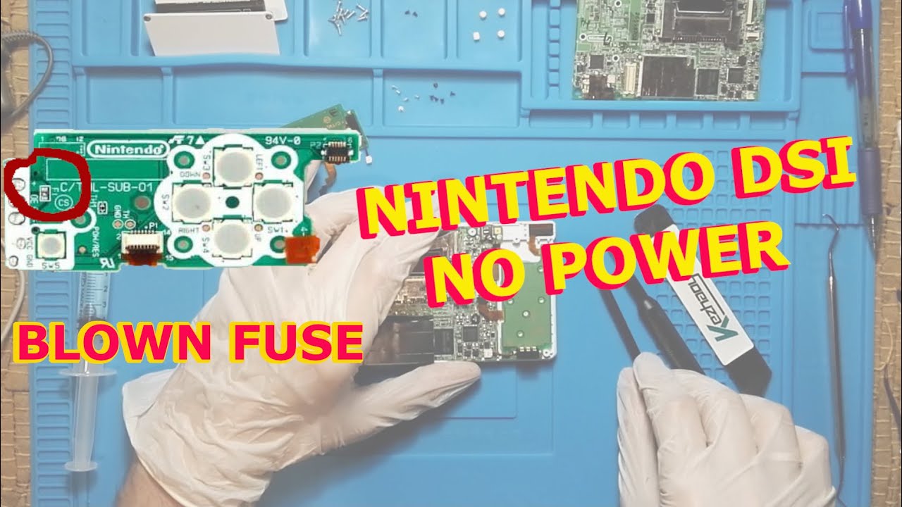 Nintendo Dsi no power fix . Blown fuse #REPAIR