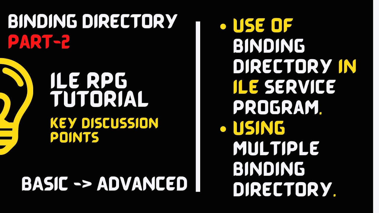 Using Binding directories | Introduction to binding directories in AS400 [ILE RPG]