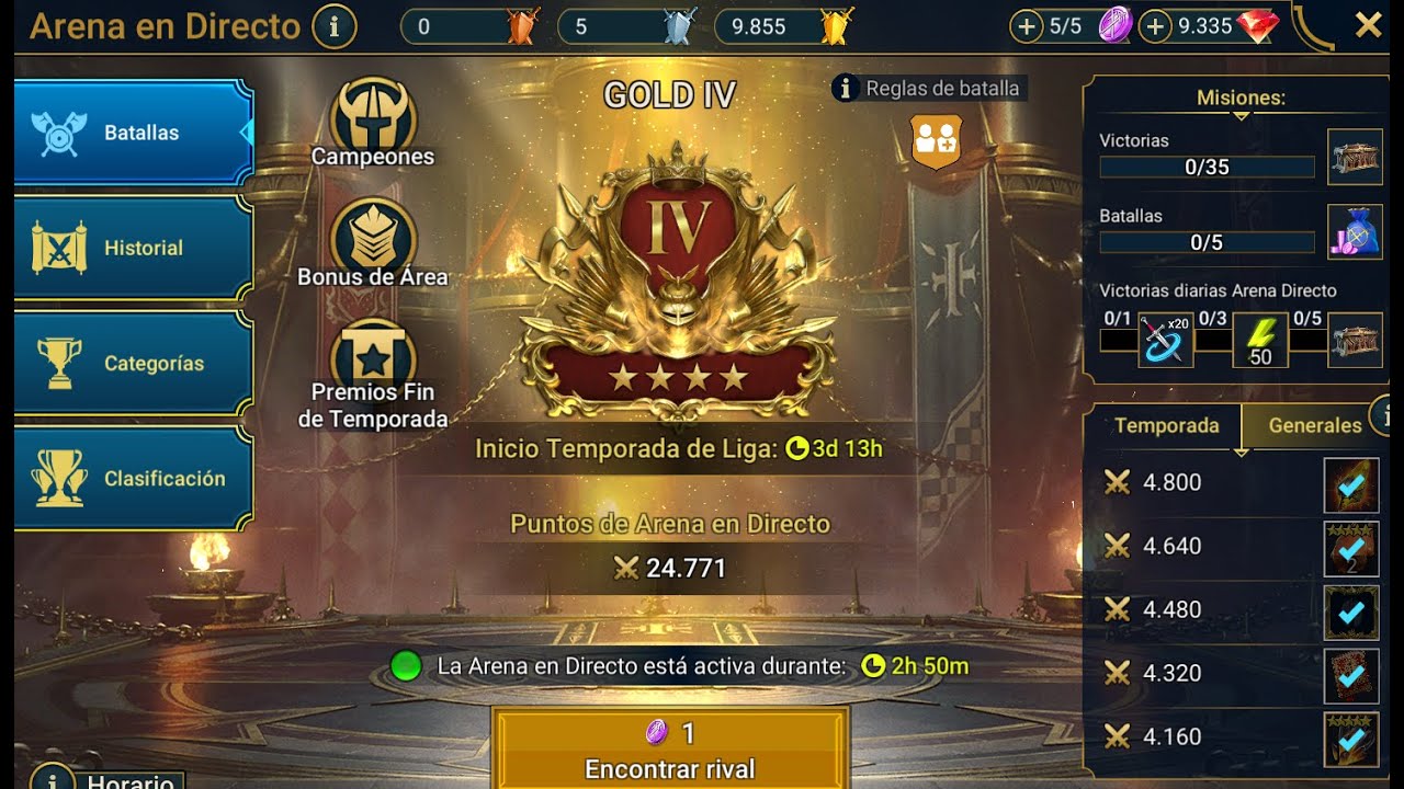 ARENA  LIVE - 35 VICTORIAS  EN 2 HORAS   | RAID: Shadow Legends