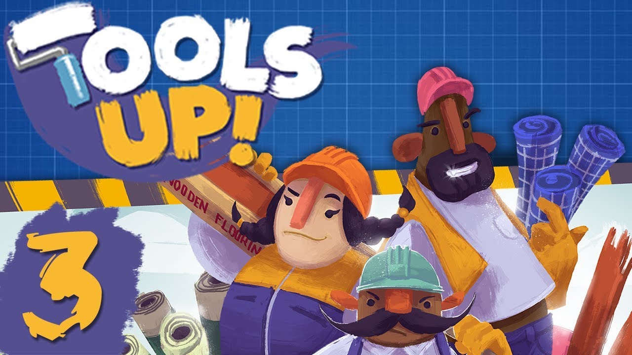Tools Up - #3 - ICY FLOORS! (4 Player Gameplay)