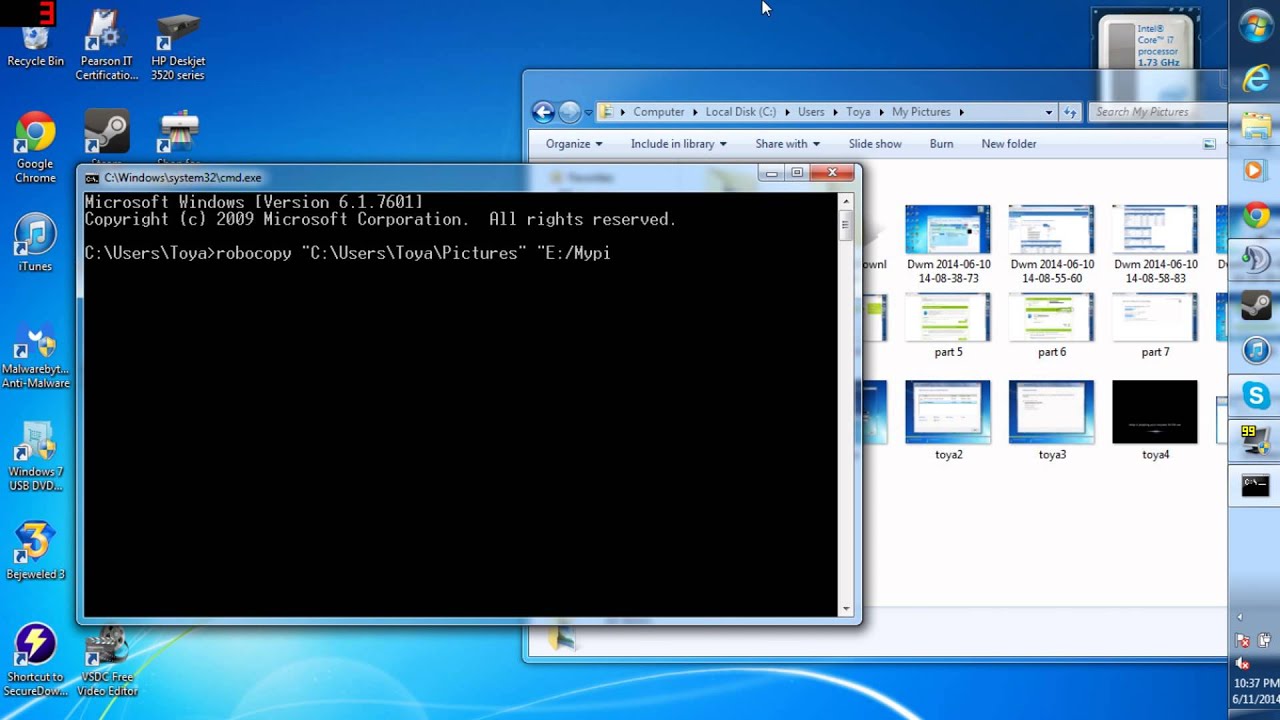 Robocopy individual picture files