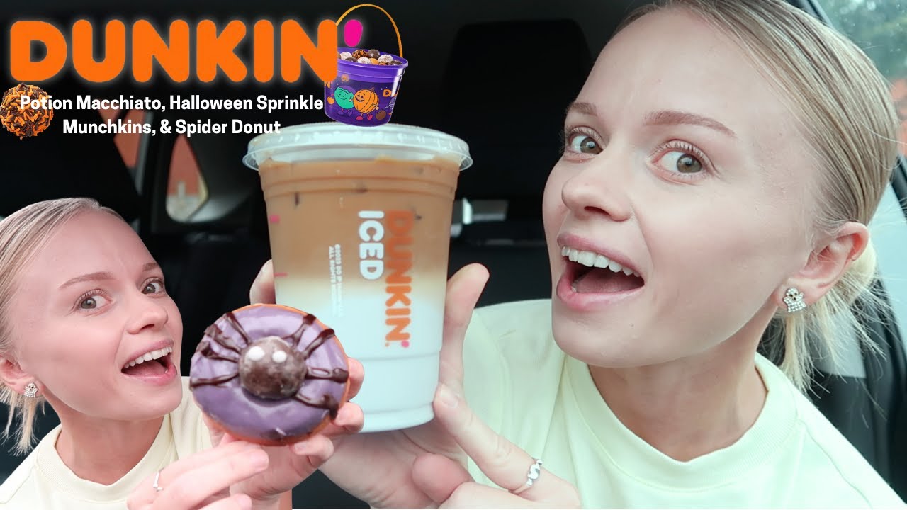Хэллоуинское меню DUNKIN' DONUTS: зелье макиато, пончик «Паук», посыпка «Манчкин» на Хэллоуин