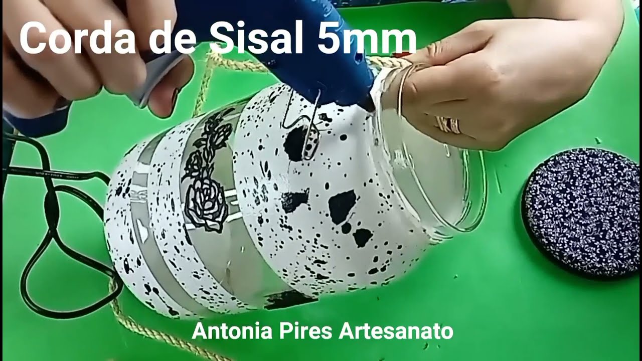 DIY POTE GRANDE DE PALMITO DECORADO - lindo de se ver e se fácil de fazer
