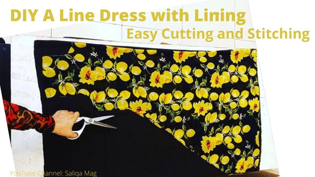 Как сшить платье-трапецию с подкладкой | Раскрой и пошив подкладки для курти-трапеции | @SaliqaMag