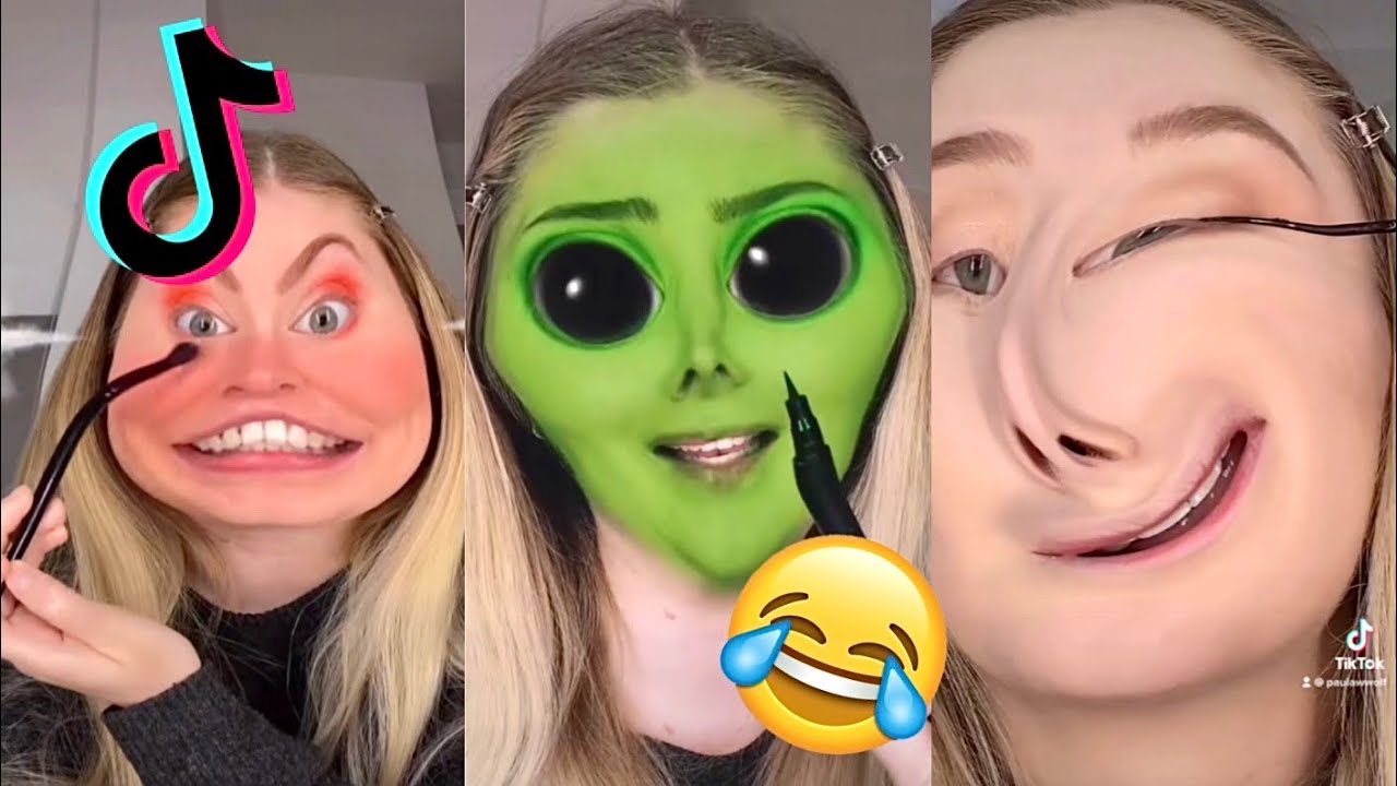 Paula Wolf schminkt sich mit Tiktok Filtern 😂