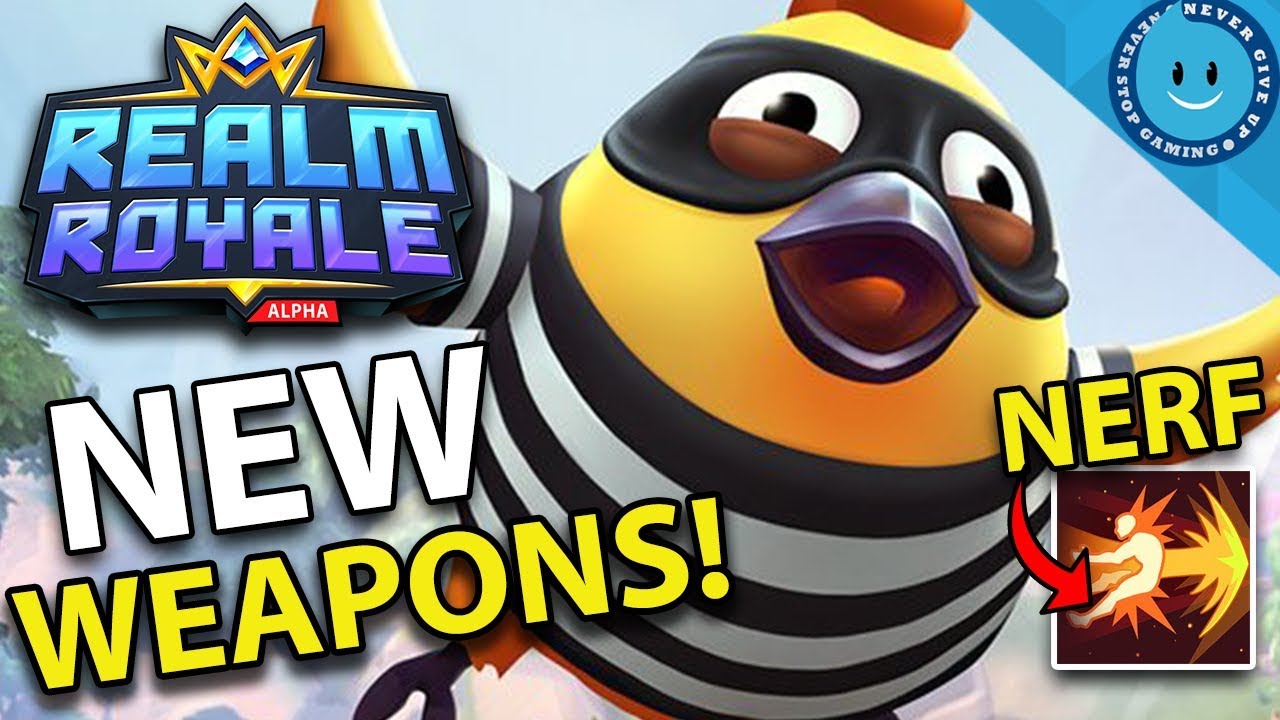 REALM ROYALE ADDS NEW WEAPONS! MAGE NERFS & NEW AREA (RUINS MANOR)! (REALM ROYALE PATCH NOTES!)