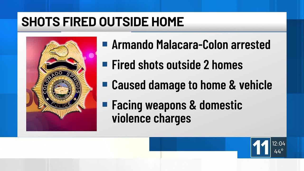 Man arrested after shots fired at a home, car in east Colorado Springs