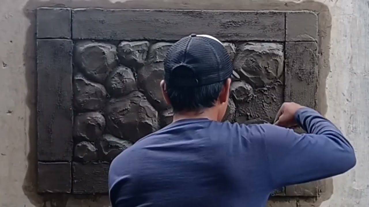 cara membuat relief dinding batu dan kayu
