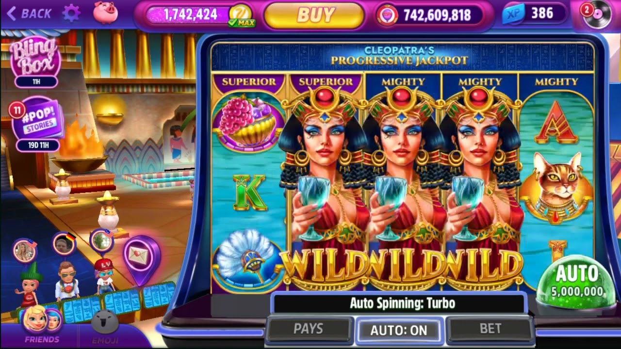 Pop Slots! Cleopatras Progressive won