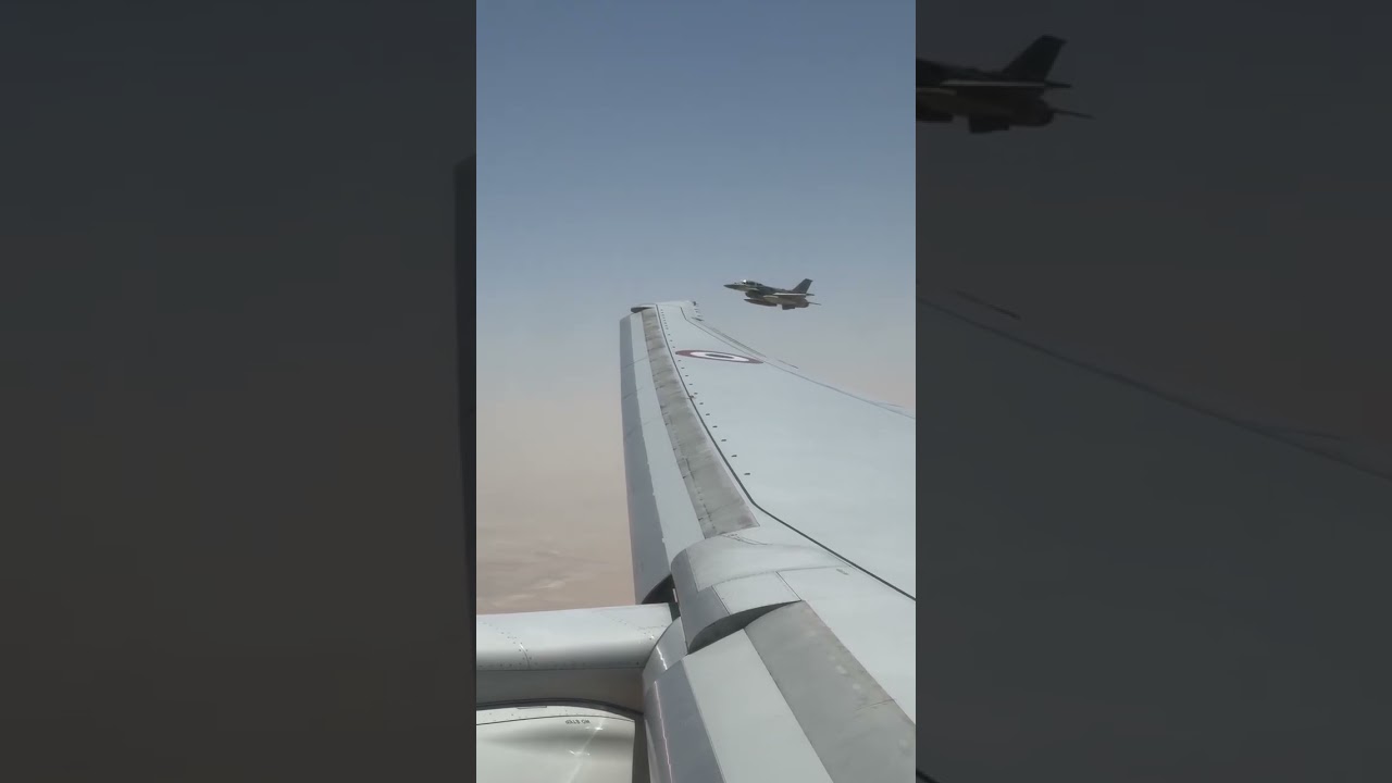 UAE F16 jets escort PM&rsquo;s plane as it enters UAE airspace | #shorts