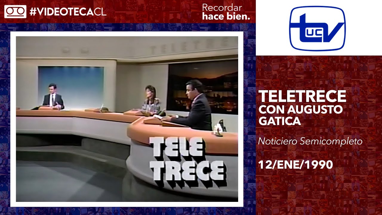 Teletrece - Noticiero semicompleto (12 de Enero de 1990)
