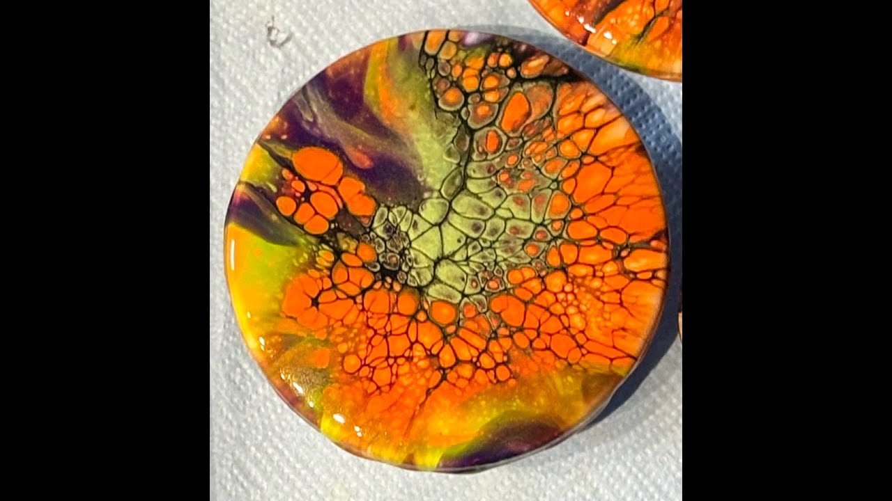 DESSOUS DE VERRES RÉALISÉS EN TECHNIQUE DU BLOOM