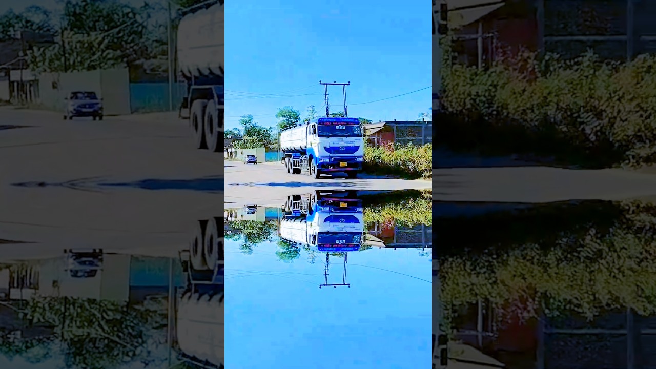 oil truck tanker truck running in water💙🩵🔥❤️👁️ #ytshorts #jcbbaba #driver #viral #shorts