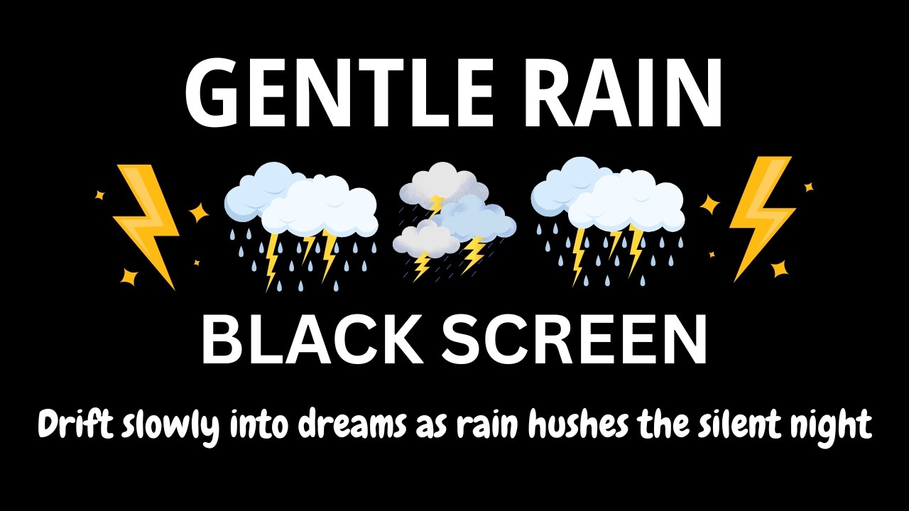 Midnight Rainstorm Ambience | BLACK SCREEN | Sleep Instantly, No Distractions