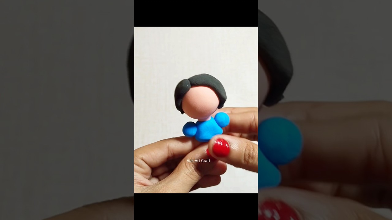 DIY Snow White Doll #diy #snowwhite #clayart #shorts #youtubeshorts #viral #disney