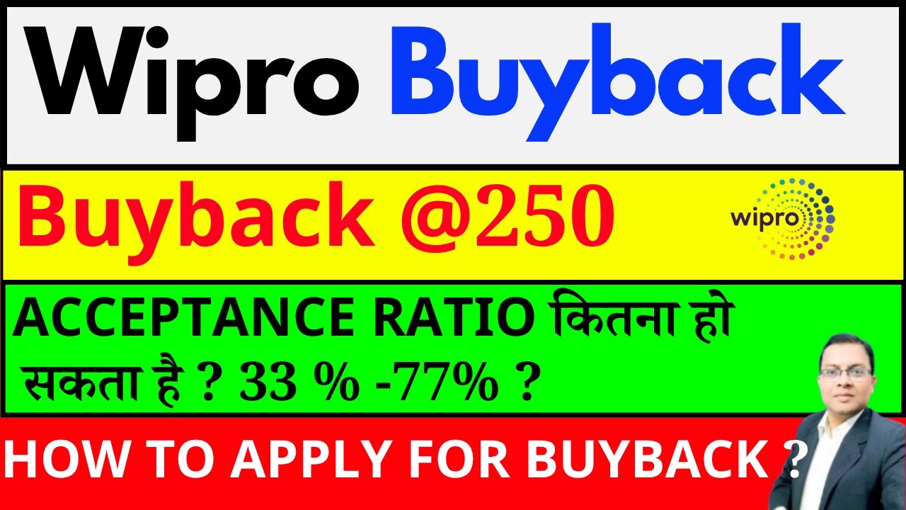 Wipro Buyback how to apply ? Wipro buyback Acceptance Ratio I wipro share latest news I WIprobuyback