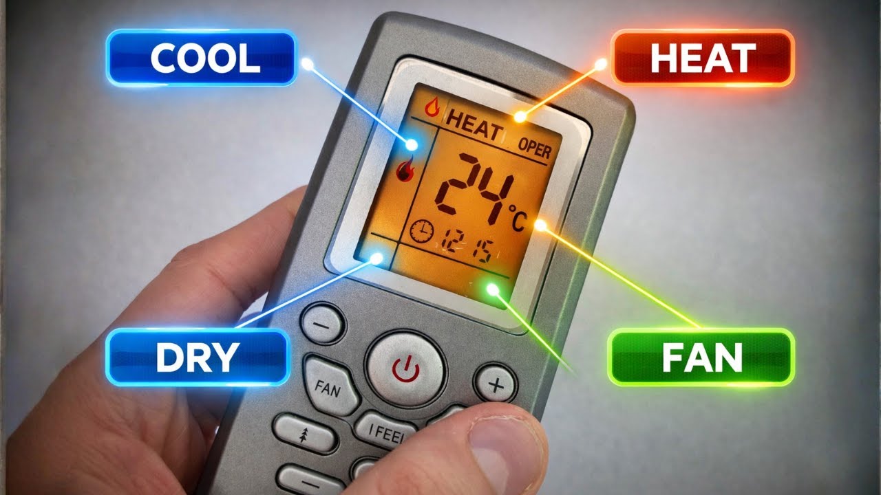 Cool, Heat, Dry y Fan: cuándo usar cada modo