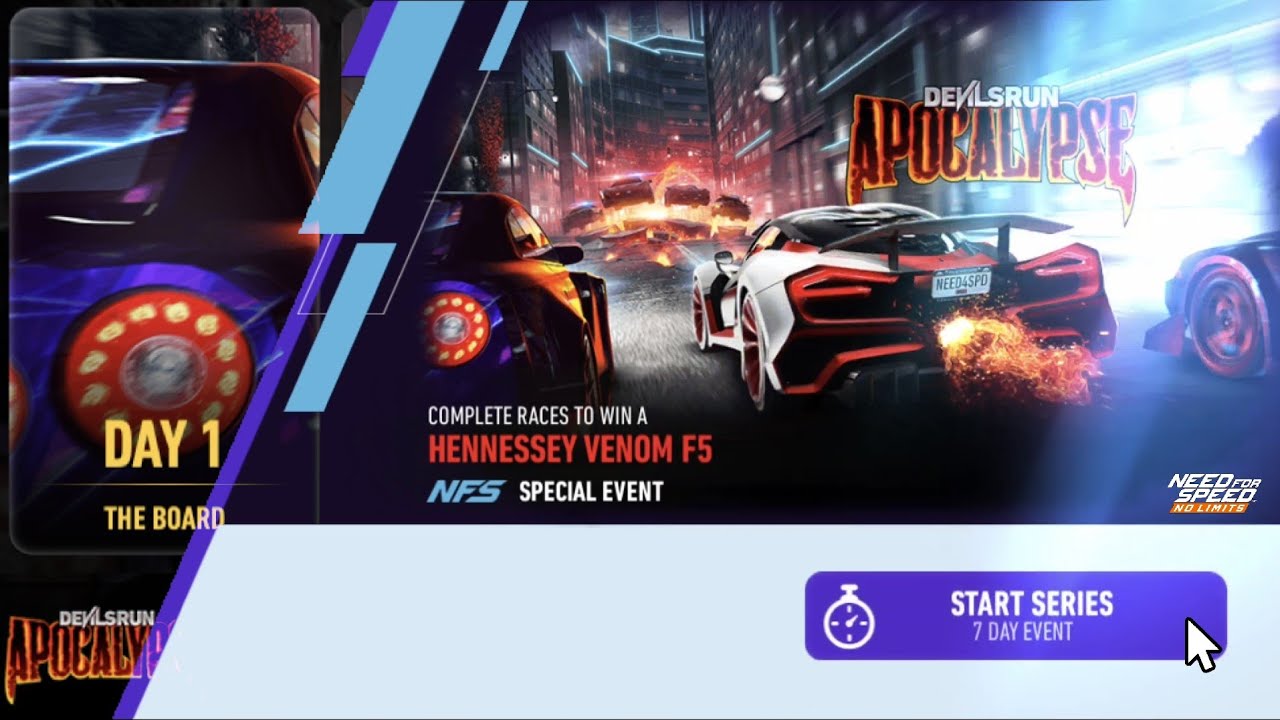 Hennessey Venom F5 | Day 1  THE BOARD | NFS No Limits: Apocalypse