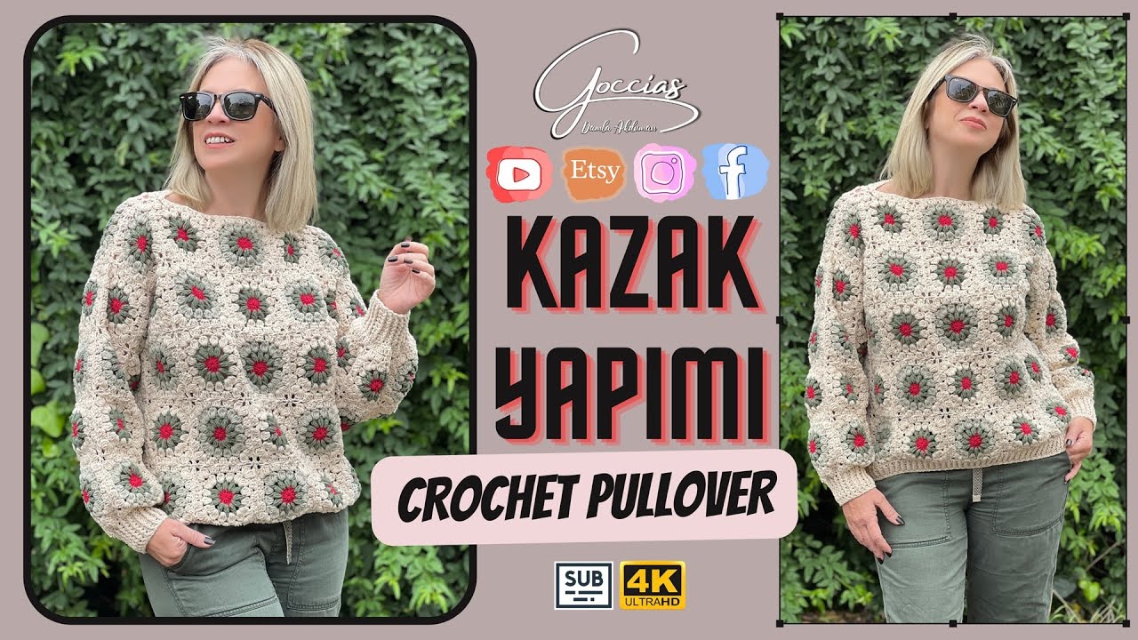 KAZAK YAPIMI - CROCHET PULLOVER - DIY - SUB
