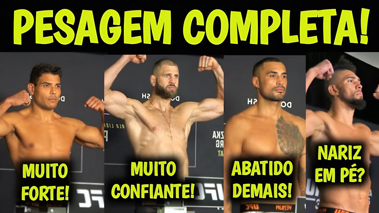 BORRACHINHA MUITO FORTE🚨 VEJA COMO FOI A PESAGEM DO UFC 327| Prochazca x Ulberg| NOT&Iacute;CIAS DO UFC