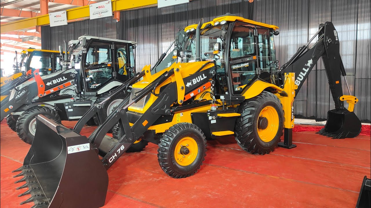 Bull challenger CH76 - 55hp BackHoe loader 2 wheel drive walk around #bullmachines #bulljcb #bull