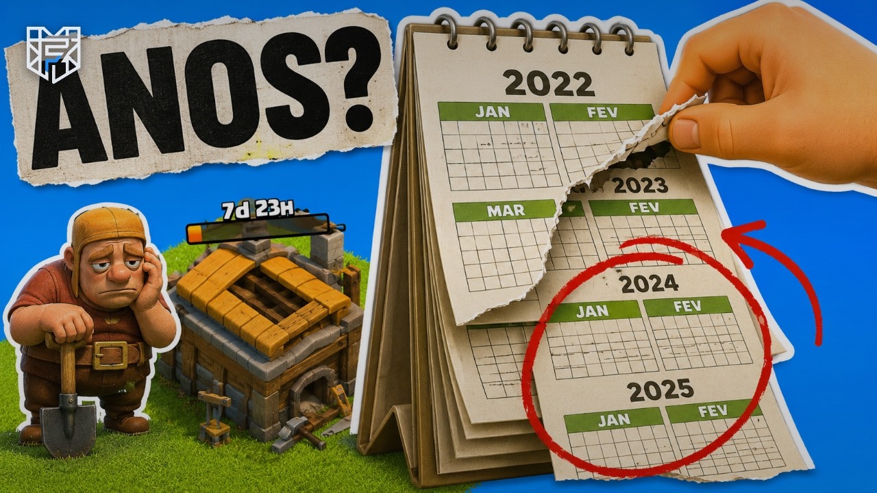 ⏰ Quanto tempo leva pra chegar do CV1 ao CV17 em 2025? | Clash of Clans