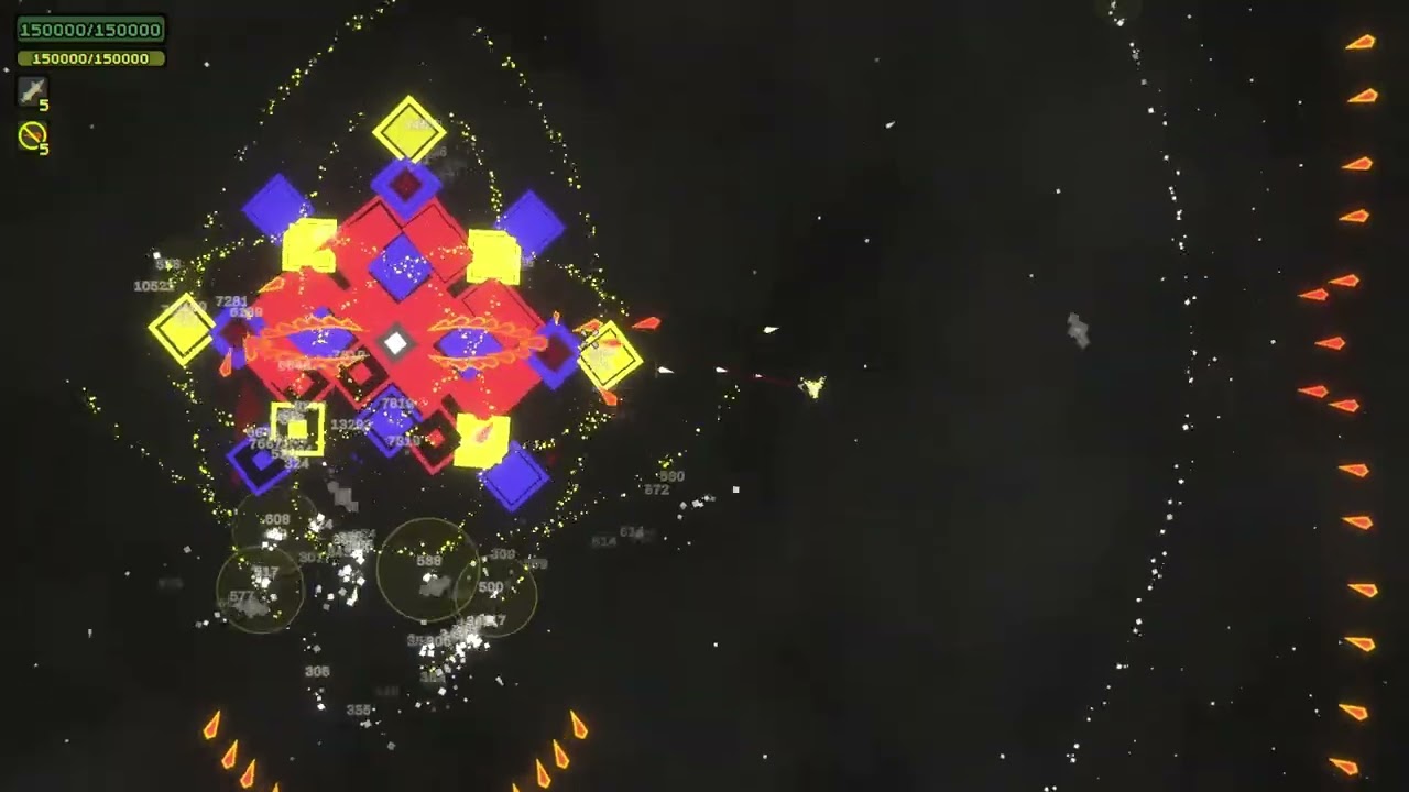 Fighting the final boss in Nebulock