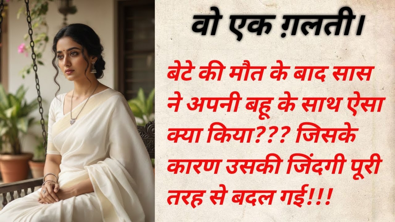 वो एक गलती! Saas Bahu की लड़ाई में कौन है सही और कौन गलत? Saas Bahu ki Kahaniya | Moral Story Hindi