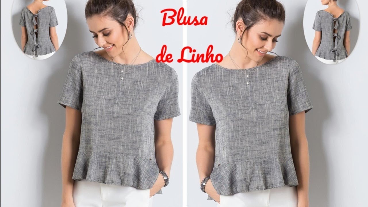 ✅️ DIY Como fazer Blusa de Linho_Costura fácil passo a passo para iniciantes Gisleide Novelo