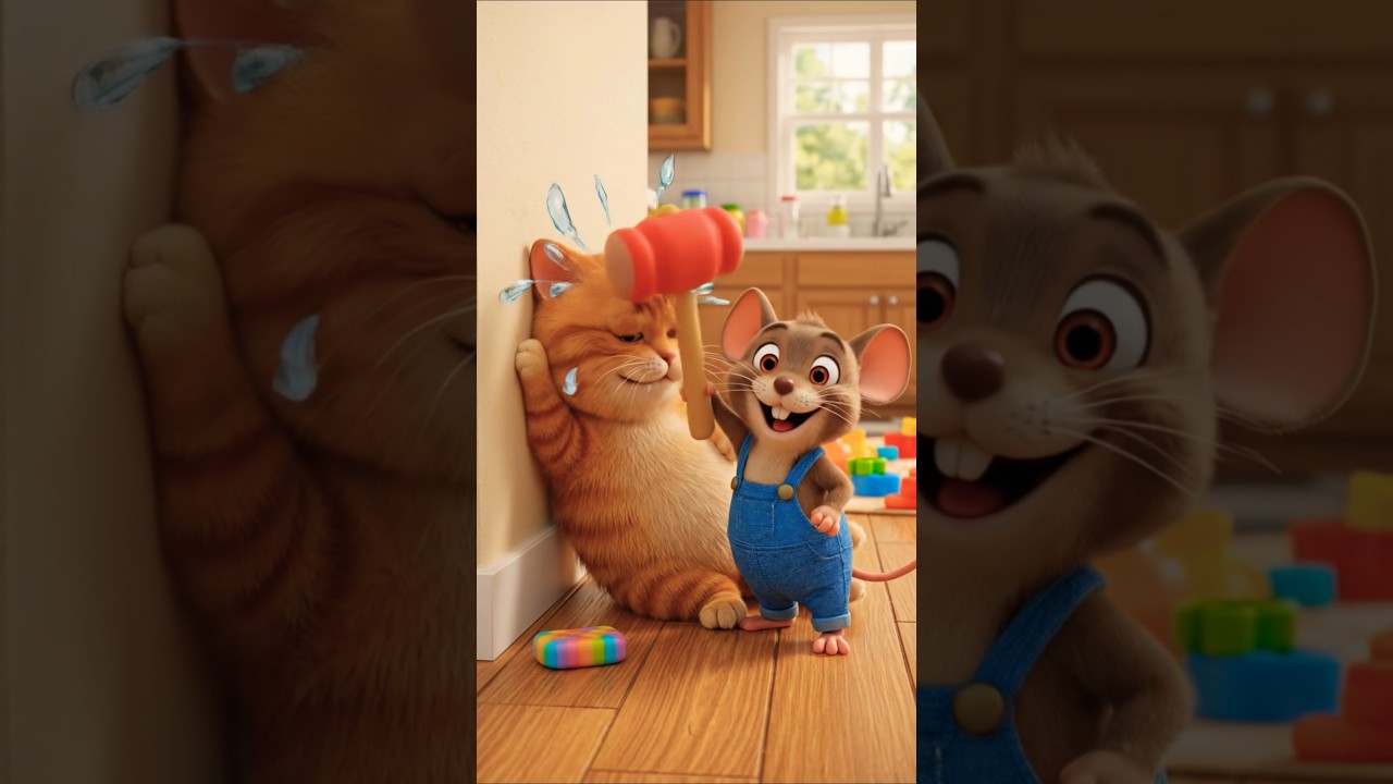 The Bucket Prank Gone Wrong 😂 | Funny Cat vs Mouse | Kids Comedy Short 
