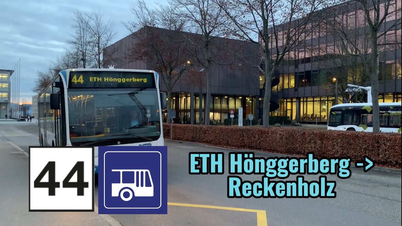 CAB RIDE VBZ line 44 from ETH Hönggerberg to Reckenholz