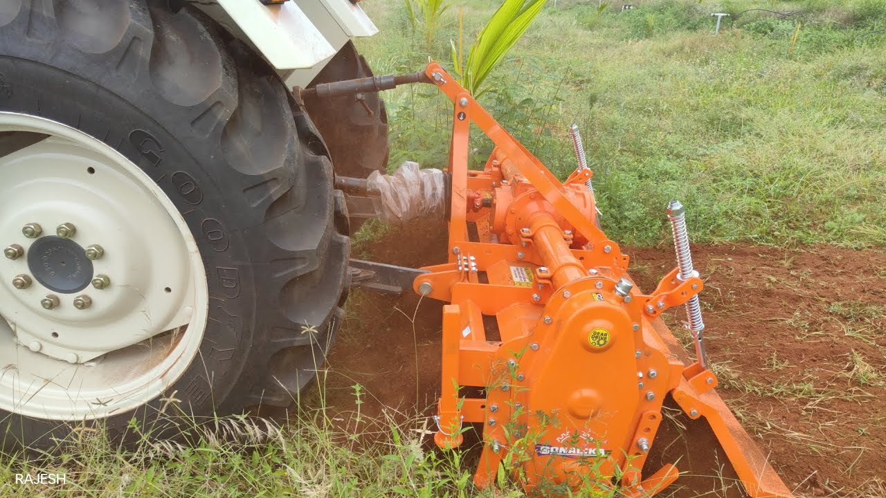 SONALIKA CHALLENGER 42 BLADE ROTAVATOR FILED TEST CUSTOMER OK HAPPY CUSTOMER