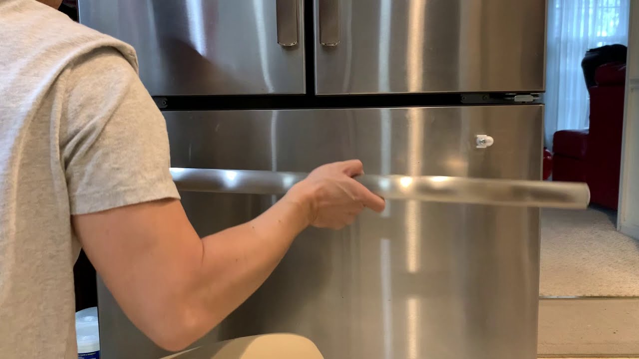 HOW TO REPAIR GE FRENCH DOOR REFRIGERATOR LOOSE DOOR HANDLE