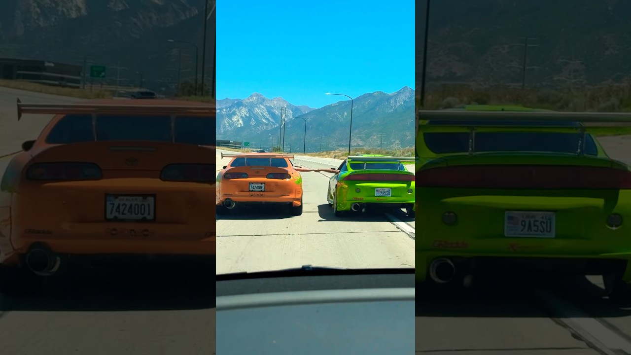 Fast and Furious cars Paul Walker Supra and Eclipse #fastandfurious