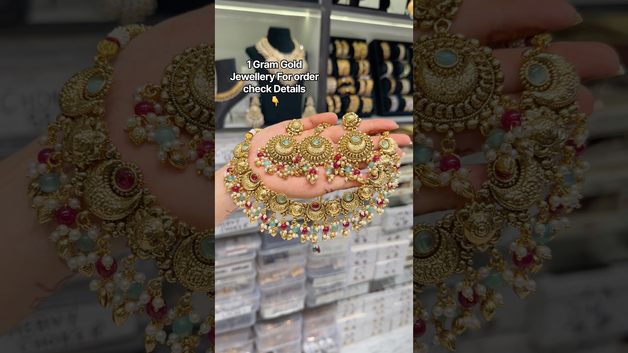 1 Gram Gold Polish Jewellery For order Subscribe @R@Rkweddingshopatsap 86269-49088