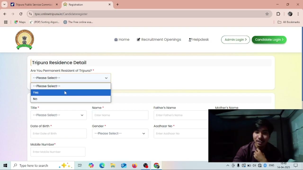 how to complete tpsc Registration