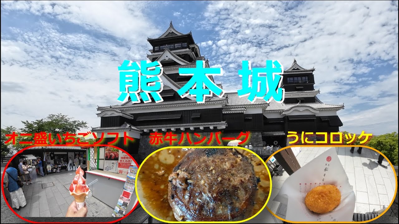 【水前寺公園】【城彩苑】【熊本城】【白川水源】【高森殿の杉】【ナミの銅像】【フランキーの銅像】などを見に行きました。