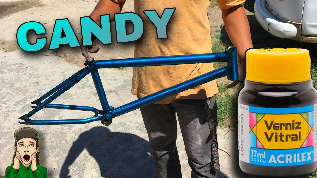 PINTURA COM VERNIZ VITRAL ( TRANSLÚCIDA/ CANDY ) EM BMX !