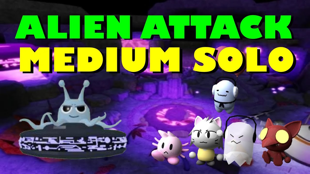 Solo Win Medium Alien Attack Tower Heroes