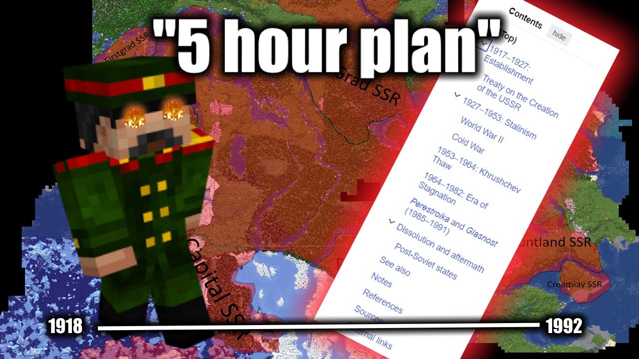 So i tried to follow the USSR timeline in minecraft