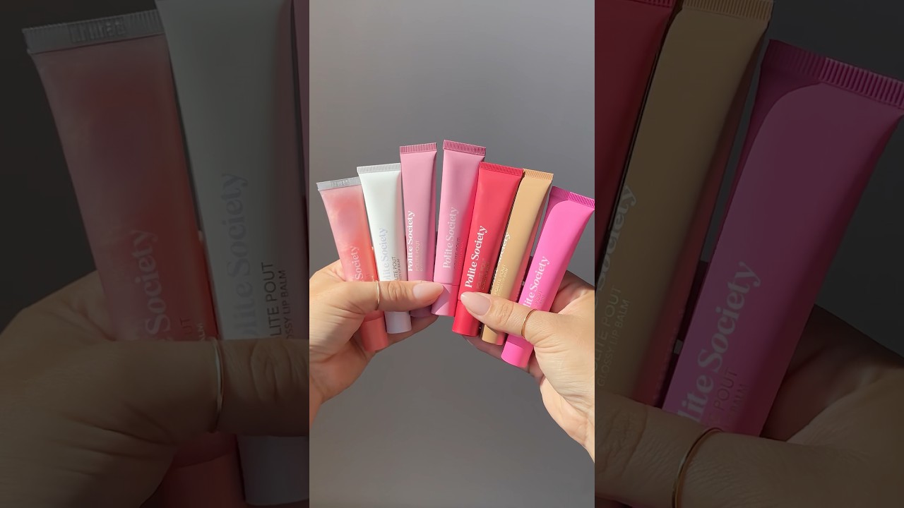 Swatching Polite Pout Glossy Lip Balms from Polite Society! 💋✨