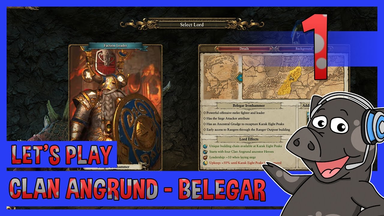 Clan Angrund Belegar Ironhammer Campaign #1 - Total War: Warhammer - King and the Warlord DLC
