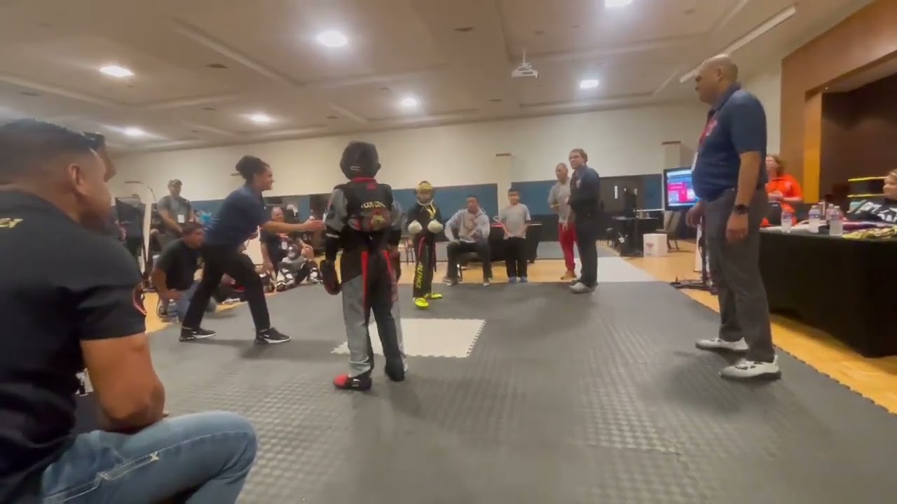 Donovin's amazing sparring match. #karate #Wolfpack #pointsparring
